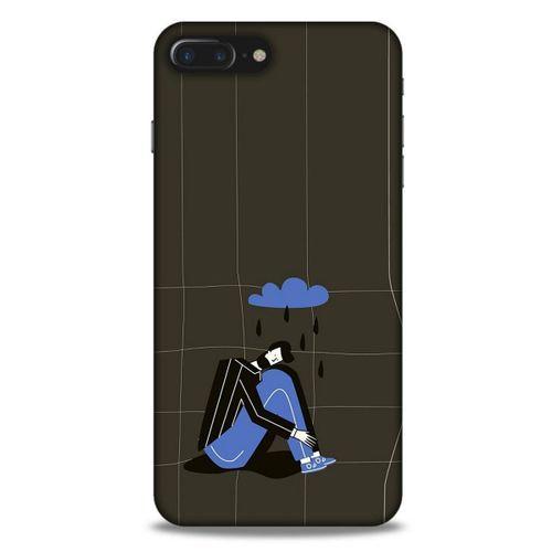Apple Iphone 7 Plus Kılıf Depresyon (33) Hybrid Kılıf Kahve Toz Pembe