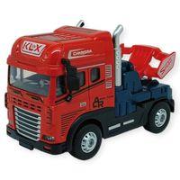 Metal Tır 1:24 - Sesli Işıklı Tır 13 cm - Kırmızı