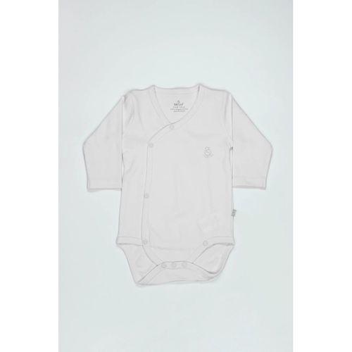 Bistyle Organik Natural Basic Style Kruvaze Uzun Kol Body Bs17102 Beyaz