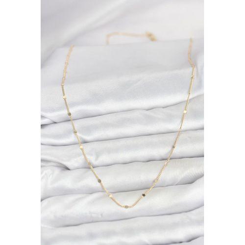 CM 14K Gold Renk Ezme Pul Model 60 cm Kadın Kolye