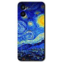 MRCİLETİSİM Oppo Reno 3 Kılıf Kapak - Starry Night +Hayalet Ekran Yandan Gözükmez