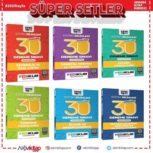 Yediiklim 2025 KPSS Eğitim Bilimleri Popüler 30 lu Deneme Seti 6 Kitap