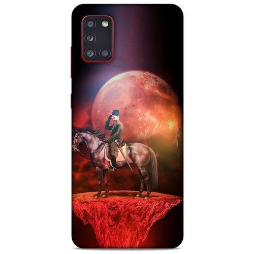 Samsung Galaxy A31 Kılıf Atatürk (49) Ultra Silikon Kılıf Uzay