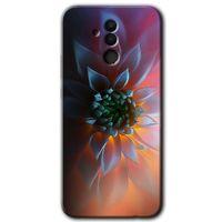 Huawei Mate 20 Lite Kılıf Baskılı Kapak - Çiçek Motif +Tam Kaplayan Mat Seramik