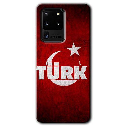 Potkal Hediye Fabrikası Samsung Galaxy S20 Ultra Kılıf HD Desen Baskılı Arka Kapak - Ayyıldız Türk