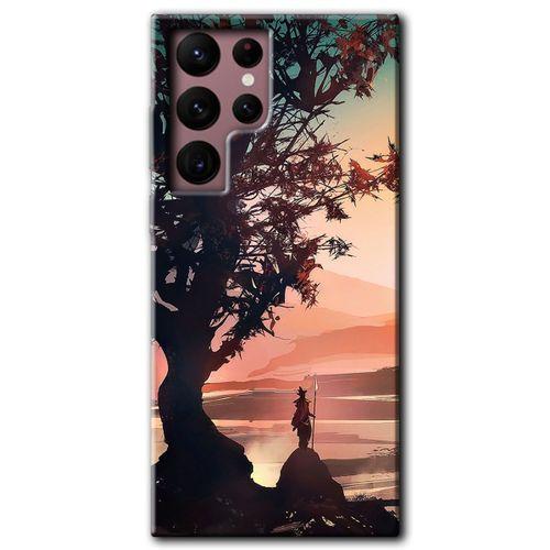 Potkal Hediye Fabrikası Samsung Galaxy S22 Ultra Kılıf HD Desen Baskılı Arka Kapak - Yalnız Savaşcı