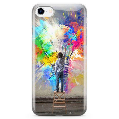 Apple iPhone 8 Kılıf Ampül Arka Kapak Koruma Desenli Full Koruyucu