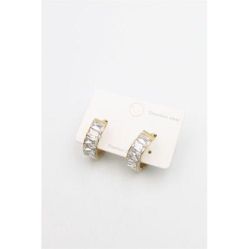 Taşlı Küpe - Altın