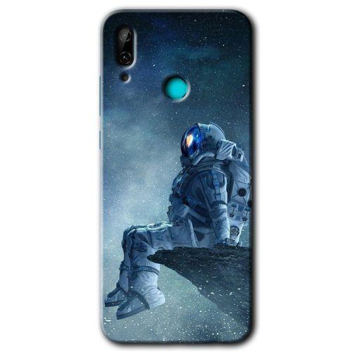Huawei P smart 2019 Kılıf Baskılı Kapak - Astronot Yalnızlığı +Tam Ekran Koruyucu