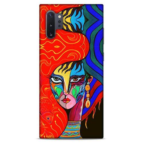Lopard Samsung Galaxy Note 10 Plus Uyumlu Kılıf Sürreal Yüzler ♀ (10) Full Koruma Kılıfı Desenli