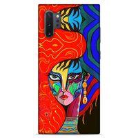 Lopard Samsung Galaxy Note 10 Plus Uyumlu Kılıf Sürreal Yüzler ♀ (10) Full Koruma Kılıfı Desenli