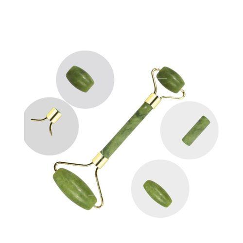 Jade Stone Yüz Bakım Seti Gua Sha Ve Roller Masaj Taşı