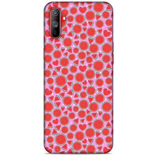 Realme C3 Uyumlu Kılıf Pembe Delisi (30) Silicone Case Karpuz