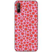 Realme C3 Uyumlu Kılıf Pembe Delisi (30) Silicone Case Karpuz