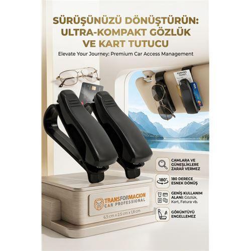 Araç Gözlük Tutucu Güneşliğe Uygun Mini 2 ADET 721257