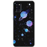 Samsung Galaxy A31 Kılıf Baskılı Kapak - Samanyolu Galaksi + 5D Tam Kaplayan Cam