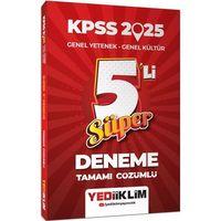 2025 KPSS Genel Yetenek Genel Kültür Tamamı Çözümlü Süper 5 li Deneme Yediiklim Yayınları