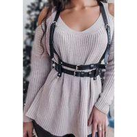 Omuzdan Askılı Püskül Detaylı Elbise Üzeri Şık Deri Bel Korse Kemer Brf638