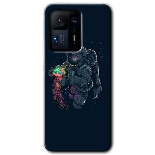 Mi Mix 4 Kılıf HD Desen Baskılı Arka Kapak - Astronot Kıyafeti + Kırılmaz Cam