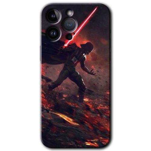 Potkal Hediye Fabrikası iPhone 14 Pro Max HD Baskılı Kılıf + 9D Tam Ekran Koruyucu - Darh Vader Wars