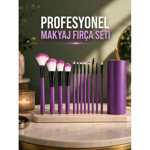 12 Parça Profesyonel Makyaj Fırça Seti