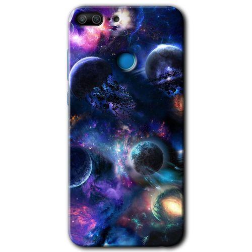 Honor 9 Lite Kılıf HD Desen Baskılı Arka Kapak - Gezegen Karışımı