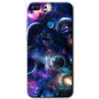 Honor 9 Lite Kılıf HD Desen Baskılı Arka Kapak - Gezegen Karışımı