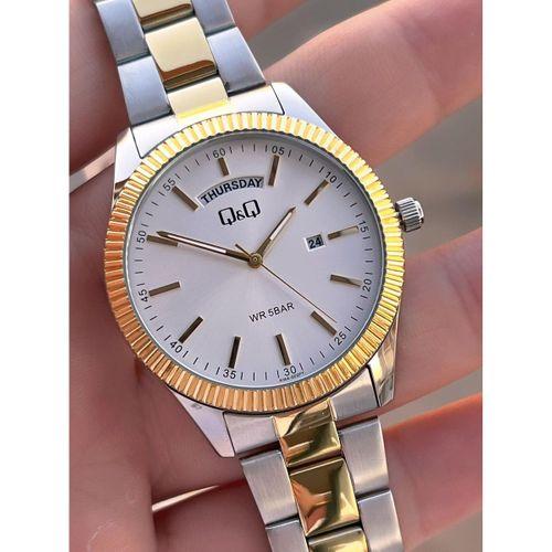 Q&Q Çelik Kordon Takvimli Kadran 2 Yıl Garantili 3 Atm Suya Dayanıklı Erkek Kol Saati QQ.E2005.A2