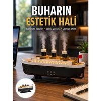 Dekoratif Gemi Modeli 7 Renk Işıklı Hava Nemlendirici Ve Oda Kokusu Difüzörü Yeni Nesil