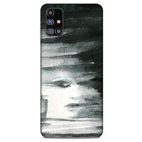 Samsung Galaxy M31s Kılıf Depresyon (13) Silikon Kap Mor Turuncu