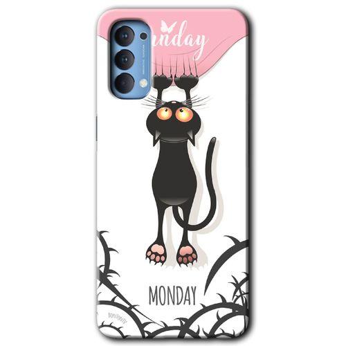 Oppo Reno 4 HD Baskılı Kılıf + 9D Tam Ekran Koruyucu - Dark Sunday