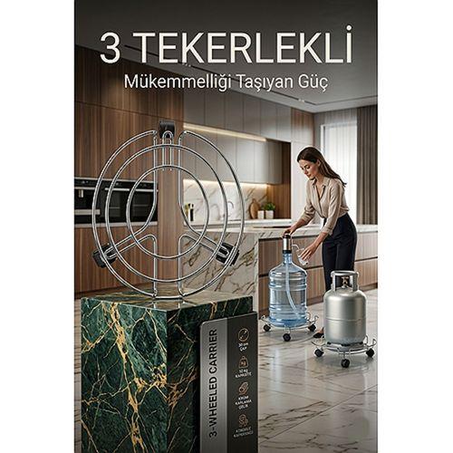 Tekerlekli Saksı Tüp Damacana Altlığı - Taşıyıcı Mutfak Tüpü Taşıyıcı 423534