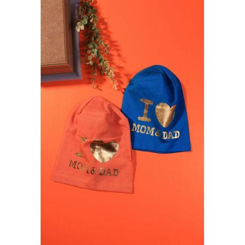 I Love Mom Dad 2-4 Yaş Erkek Çocuk Şapkası 2'li Paket