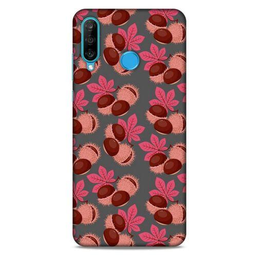 Frutix Kestane 02 Huawei P30 Lite Kılıf Desenli Silikon