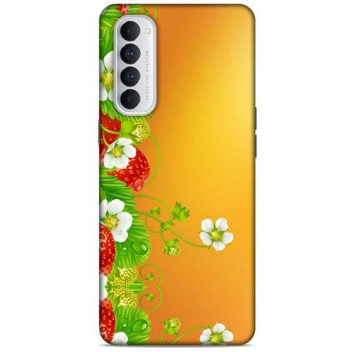 Lopard Oppo Reno 4 Pro Uyumlu Kılıf Bahar (21) Koruyucu Kapak Çilek Ağacı
