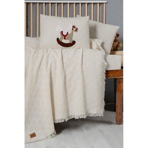 Kanz Kanz Bebek Waffle Müslin Nakışlı Pike Knz-021 Ponny