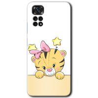 MRCİLETİSİM Xiaomi Redmi Note 11s 5G Global Kılıf HD Desen Baskılı Arka Kapak+Temperli Cam - Sevimli Kedi