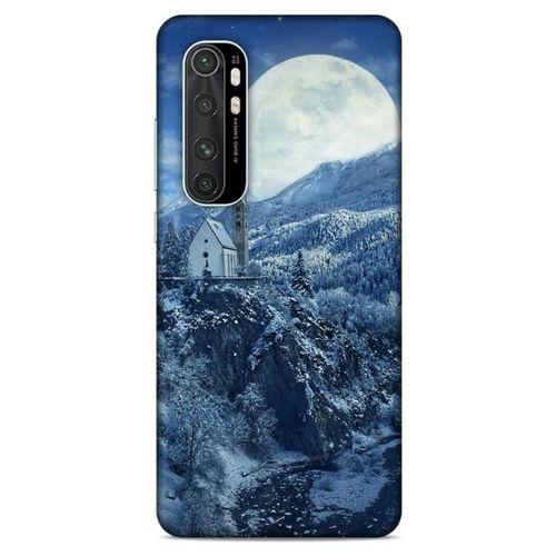 Xiaomi Mi Note 10 Lite Kılıf Snowix (49) Ultra Silikon Kılıf Beyaz Mavi
