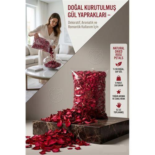 Doğal Kurutulmuş Gül Yaprakları – Dekoratif, Aromatik ve Romantik Kullanım İçin 350g Paket 718565