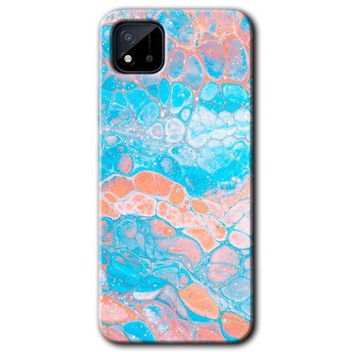 MRCİLETİSİM Realme C11 Kılıf HD Desen Baskılı Arka Kapak + Temperli Cam - Bubbles 1