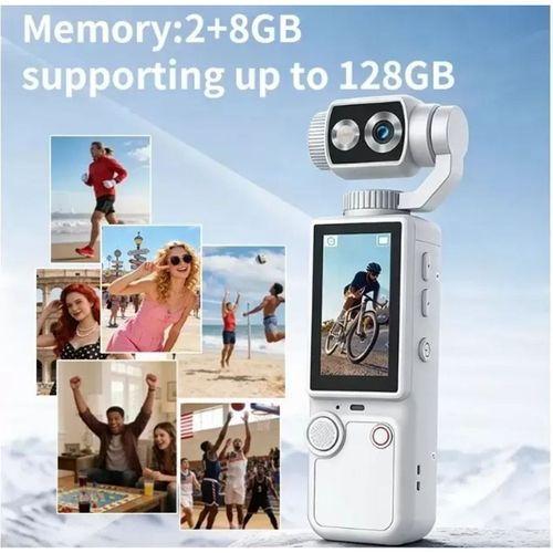 Q8 4k Ultra Hd Taşınabilir Vlog Spor Ve Aksiyon Kamerası 2.0’’ Döndürülebilir Ips Ekran Siyah