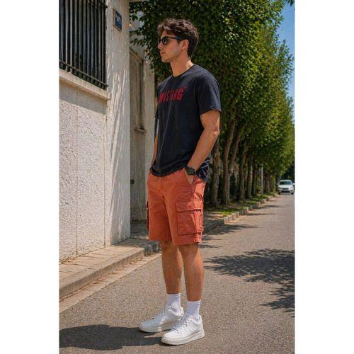 ALEXANDERGARDI Bisiklet Yaka Baskılı T-shirt (E23-TS00)