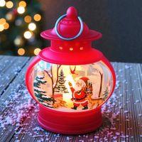 VIP OVAL KIRMIZI NOEL BABA YILBAŞI FENERİ GÜN IŞIĞI LED IŞIKLI FENER YILBAŞI HEDİYELERİ 14X8X4 CM