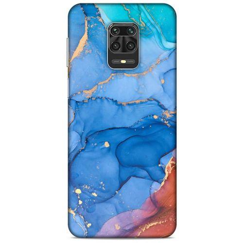 Xiaomi Redmi Note 9S Uyumlu Kılıf Mavi Delisi (10) Full Koruma Kılıfı Mermer