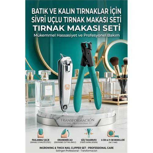 Profesyonel Tırnak Makası Seti | Kalın ve Batık Tırnaklar İçin Çelik Çözüm (2'li) 723195