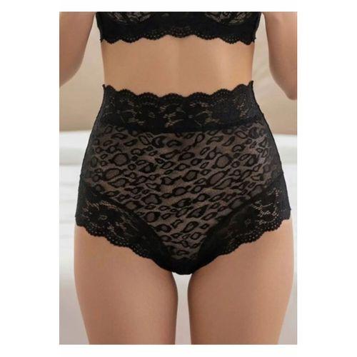 Siyah Dantelli Yüksek Bel Külot Venüs-k1013