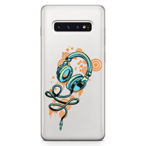 Samsung Galaxy S10 Kılıf Dj Kulaklığı Arka Kapak Koruma Desenli Full Koruyucu