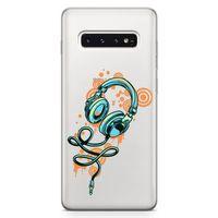 Samsung Galaxy S10 Kılıf Dj Kulaklığı Arka Kapak Koruma Desenli Full Koruyucu