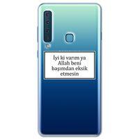 Galaxy A9 2018 Kılıf HD Yazı Baskılı Silikon Arka Kapak - Yazı 11