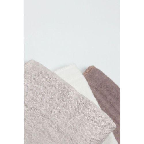 Bistyle 6'lı Müslin Mendil 20x20 cm 90106 Taş Ekru Antrasit